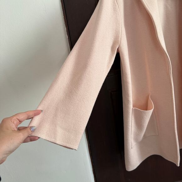 J. CREW | Sophie Pastel Pink Cotton Merino Blend Sweater Blazer | Medium - Picture 7 of 7